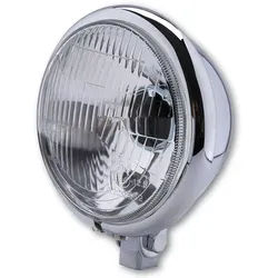 HIGHSIDER smart 5 3/4 Zoll Scheinwerfer Bates Style Chrom E-geprüft (1Stk)