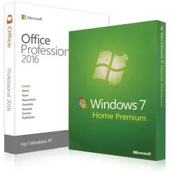 Windows 7 Home Premium + Office 2016 Professional 32/64Bit