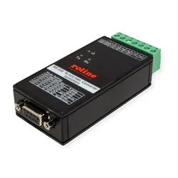 ROLINE RS232 nach RS422/485 Konverter für DIN Hutschiene Computer-Adapter D-Sub 9-polig (DE-9) Weiblich (Buchse) zu Terminalblock Weiblich (Buchse) schwarz