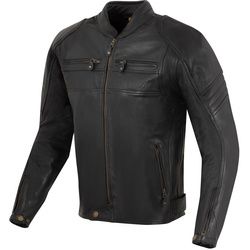 Merlin Odell Motorrad Lederjacke, schwarz, Größe M für Männer