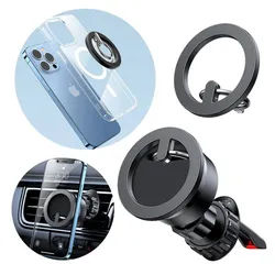 COFI 1453 Smartphone-Halterung Kit multifunktionaler magnetischer KFZ-Halter Ring MagSafe schwarz schwarz