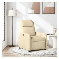 vidaXL Relaxsessel, Relaxsessel Creme Stoff