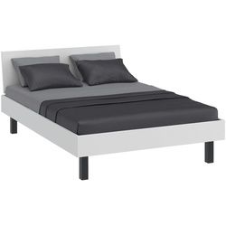 Xora Bett , Weiß , Holzwerkstoff , 140x200 cm , in verschiedenen Holzdekoren erhältlich, in verschiedenen Größen erhältlich, für Lattenrost geeignet , Schlafzimmer, Komplette Schlafzimmer und Serien, Schlafzimmerserien