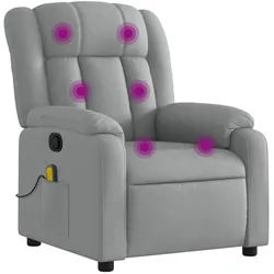 vidaXL Massagesessel, Relaxsessel Hellgrau Stoff