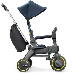 Doona Dreirad , Dunkelblau , Metall, Kunststoff , 33.9x25.1x33.9 cm , Rückenlehne, Fußstützen, höhenverstellbare Schubstange , Spielzeug, Kinderfahrzeuge, Dreiräder