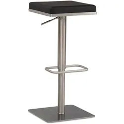 Barhocker FineBuy Tresenhocker Schwarz Kunstleder Edelstahl Barstuhl Modern