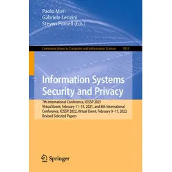 Information Systems Security And Privacy, Kartoniert (TB)