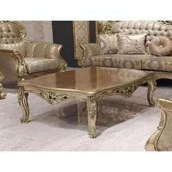 Casa Padrino Luxus Barock Couchtisch Gold - Handgefertigter Wohnzimmertisch im Barockstil - Barock Wohnzimmer Möbel - Edel & Prunkvoll