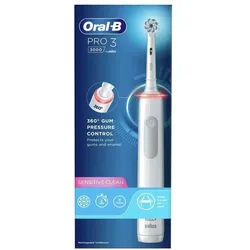 Oral-B - Elektrische Zahnbürste 'Pro 3 Sensitive Clean' in Weiß 1 St