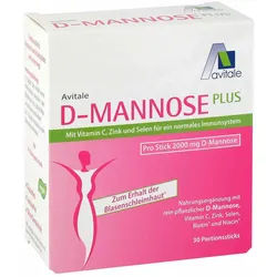Avitale D-Mannose Plus 2000 mg Stick+Niacin zur Erhaltung normaler Schleimhäute Pulver 30x2,47 g 30x2,47 g Pulver
