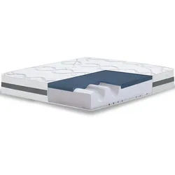 THE WHITE STONE Doppelmatratze 140x185 Memory Foam Premium Quality, Antibakteriell, Anti-Milben, Anti-Allergie.| Höhe 22 cm | Made in Italy