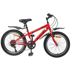 vidaXL Kinderfahrrad, Kinderfahrrad 24 Zoll 6-Speed für 8-12 Jahre alt Rot