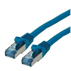 ROLINE Patchkabel Cat.6A S/FTP (PiMF) LAN-Kabel, RJ-45 Männlich (Stecker), RJ-45 Männlich (Stecker) (750.0 cm), Component Level, LSOH blau