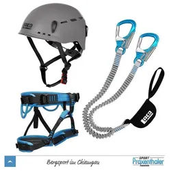 Klettersteig Komplettset LACD Pro Evo 3.0 + LACD Start Gurt + LACD Protector Helm phantom S