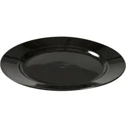 ABENA® Mehrweg Teller, schwarz, 25 cm, Optimale Servierteller für größere Speisen, 1 Karton = 4 Packungen à 12 Stück