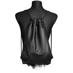 Manufaktur13 Gymbag Black Out Sports Bag - Turnbeutel, Kunstleder Sportbeutel, Vegan schwarz