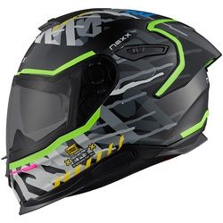 Nexx Y.100R Urbangram Helm, schwarz, Größe XL für Männer