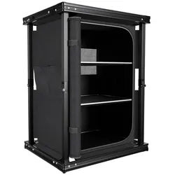 24Move Campingschrank Campingküche BERGAMO faltbar, Aluminium Reiseküche mit Staufächern (Aluminium Reiseküche mit Staufächern, Campingküche BERGAMO faltbar) Stabil, kompakt, mit Stauraum, leicht transportierbar, pflegeleicht