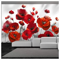 Basera® Fototapete 10110906-23 grau|rot 3,43 m x 2,45 m