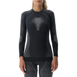Uyn Woman Fusyon Cashmere Shiny 2 0 Underwear Shirt Long Sleeve ROUND Neck celebrity silver (S071) L/XL