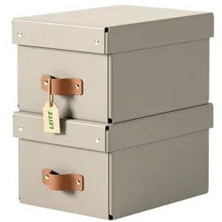 Leitz Aufbewahrungsbox »Puro« 20/28/15 cm 2 Stück 7 L beige, 20x15x28 cm
