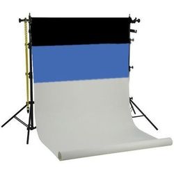 Falcon Eyes Hintergrund System SPK-3 inkl. 3 Rollen Schwarz/Weiß/Blau 1,38x11 m