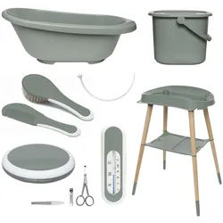 Bebe Jou Babybadeset , Grün , Kunststoff , 7-teilig , 79.5x40x46 cm , Pflegen, Baden, Babybadewannen