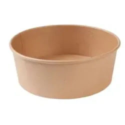 Greenbox Premium Kartonschalen, braun, Ø 18,5 cm DFC08830 , 1 Karton = 6 Packungen à 50 Stück, Fassungsvermögen: 1000 ml