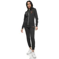 REPUBLIX Jogginganzug BRENDA, Damen Zweiteiler Hausanzug Training Sportanzug Jogginganzug schwarz S