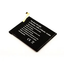 2750mAh, Akku passend für Alcatel A5 LED, Li-Polymer, 3,85V, 10,6Wh, built-in, ohne Werkzeug