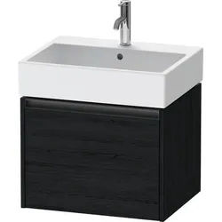 Duravit Ketho.2 Waschtischunterbau wandhängend Eiche Schwarz Matt 584x460x440 mm - K25075016160000 K25075016160000