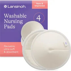 Lansinoh Breastfeeding Washable Nursing Pads Textil-Stilleinlagen 4 St.