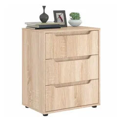 vidaXL Kommode NA Sideboard VISNES Sonoma-Eiche 60x40x73 cm Spanplatte bunt