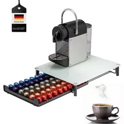 bremermann Kaffeekapsel-Box, für Nespresso, weiß , Weiß , Metall , 31x7x40.5 cm , Küchen, Küchenmöbel