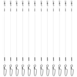 BernhStein Angelschnur 100% Fluorocarbon Vorfach für Raubfisch verschiedene Stärken 6-12 Stk, (12-St)