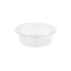 Greenbox Deli Becher, rPET, transparent, Ø 12,3 cm, Runder Einwegbecher für leckere Spezialitäten, 1 Karton = 9 Packungen à 50 Stück, Fassungsvermögen: 200 ml