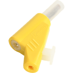 R941464600 - Bananenstecker, stapelbar, 4 mm, Schnellspannklemme, gelb