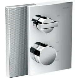 Hansgrohe AXOR Edge Thermostat Unterputz mit Absperrventil - Diamantschliff, Chrom