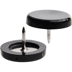 100 Plakatpieker, 15 mm schwarz | 100 Stück lose im Beute, Kunststoff|Stahl