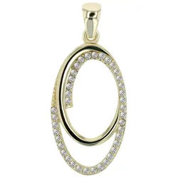 Adelia ́s Kettenanhänger Damen Anhänger aus 333 Gold mit Zirkonia, Zum Verschenken – ideal zum Geburtstag goldfarben