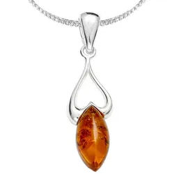 OSTSEE-SCHMUCK Kette mit Anhänger Ostsee-Schmuck Kette mit Anhänger Charlotte (2-tlg) silberfarben 42 cm