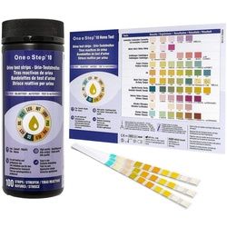 100 One+Step Urinteststreifen für 10 Indikatoren - Gesundheitstest inkl. Referenzfarbkarte Teststreifen St