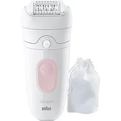 BRAUN Silk-épil 5 SE5-011 Epilierer, Weiß/Flamingo Pink