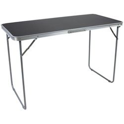 Ambia Garden Campingtisch , Schwarz , Metall, Kunststoff, Holzwerkstoff , rechteckig , 53x70x110 cm , Freizeit & Co, Camping, Campingtische