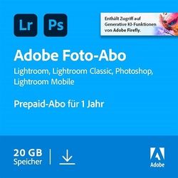 Adobe Creative Cloud Foto-Abo mit 20 GB Cloud-Speicher, Download