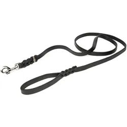 CopcoPet Hundeleine Fettlederleine mit Handschlaufe, Leder schwarz 1 m | 0,8 cm