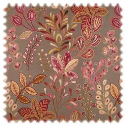 Heiro Stoff Jacquard Flachgewebe Möbelstoff Flores Rosé, Polsterstoff Meterware - Breite:140 cm rosa