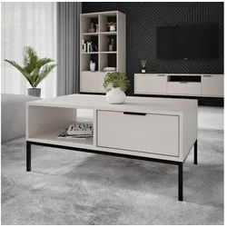 Raumhirsch Furniture Couchtisch Austin 80x60x45 cm, 100x60x45 cm (Einzelmöbel, Couchtisch mit 1 Ablage und 1 seitlicher Schublade), modernes Design, stabil & funktional, vielseitig einsetzbar schwarz 60 cm x 45 cm x 100 cm