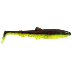 Westin Fishing Kunstköder, Westin BullTeez Shadtail 9,5cm 7g Black/Chartreuse 2 Stück Gummifisch 9.5 cm