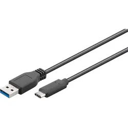 Goobay USB Kabel Typ-C auf Typ-A schwarz 3 Meter